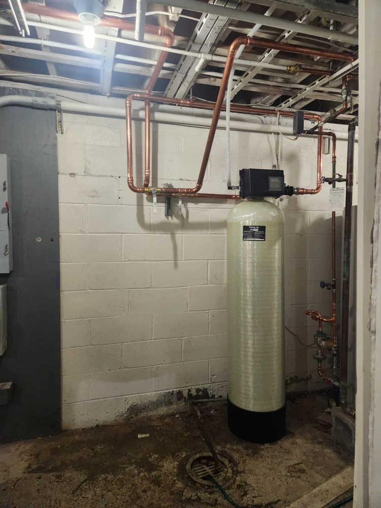 Whole-house water softener installation