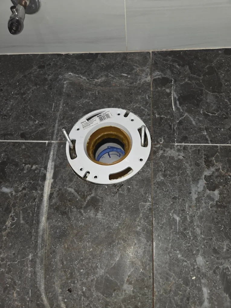 Toilet flange installation