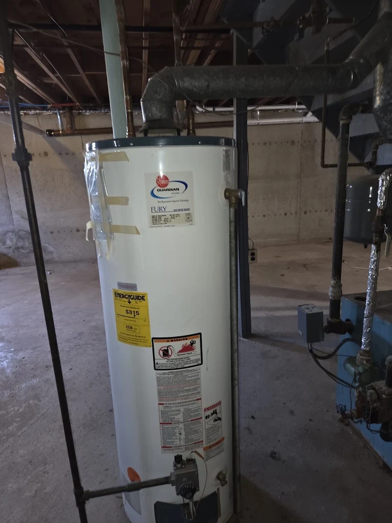 Gas water heater installation