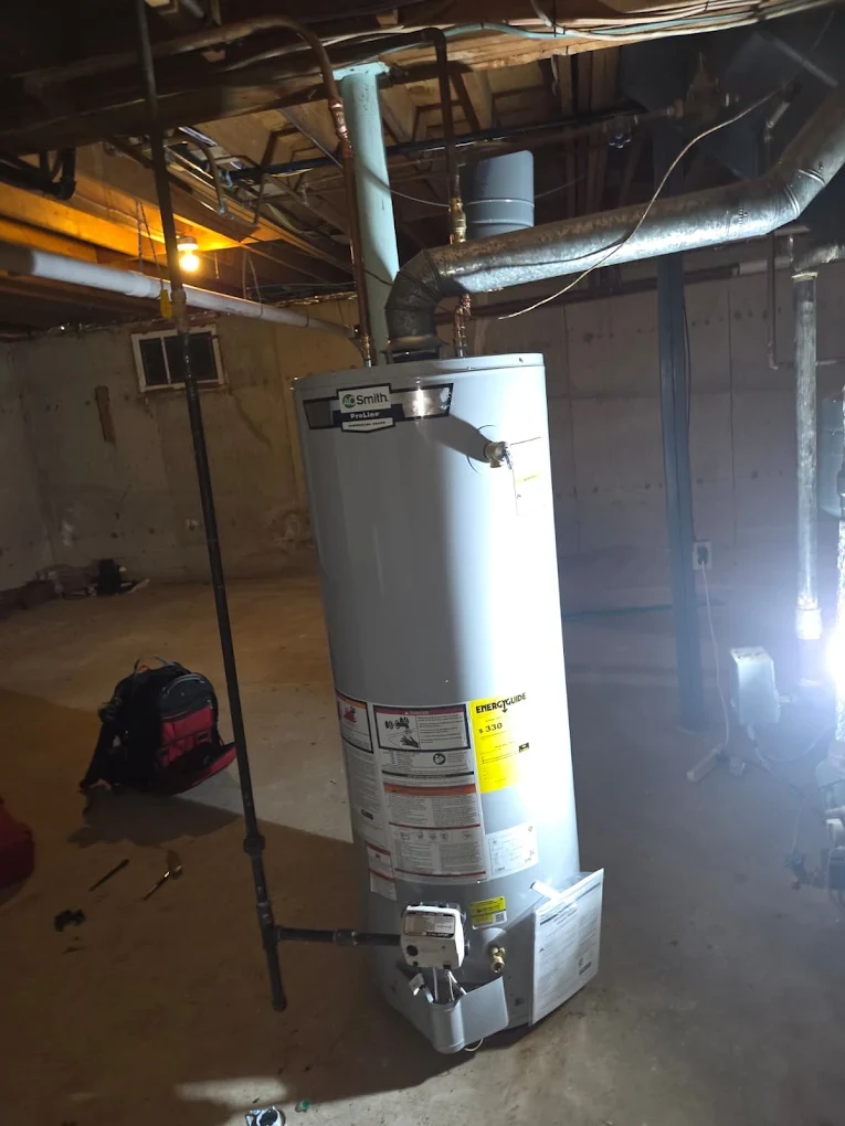 Commercial water heater installation
